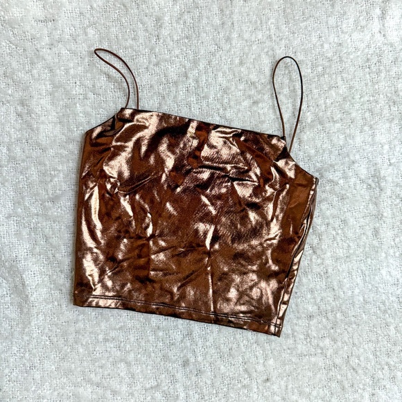 Aritzia x Little Moon Copper Crop Top - Picture 1 of 1